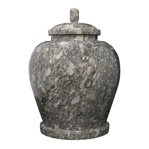 Classic Taupe Marble Cremation Urn